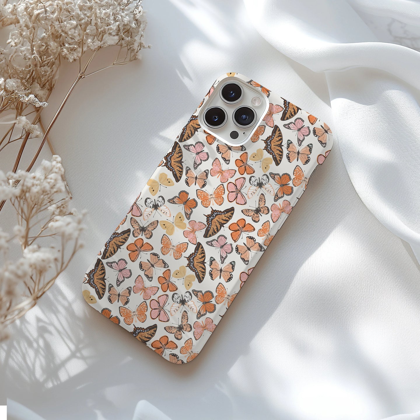 Personalized Butterfly Tough Phone Case for iPhone, Samsung and Google Phones